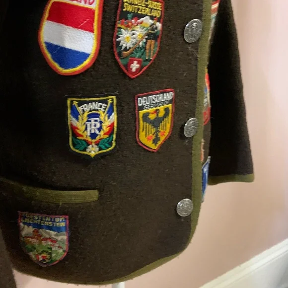 Jantzen Vintage Brown Wool Sweater with Vintage Patches Europe - Picture 4 of 14